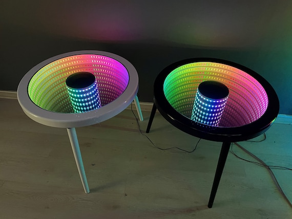 Infinity Mirror Coffee Table, Infinity Effect, Wooden Coffee Table