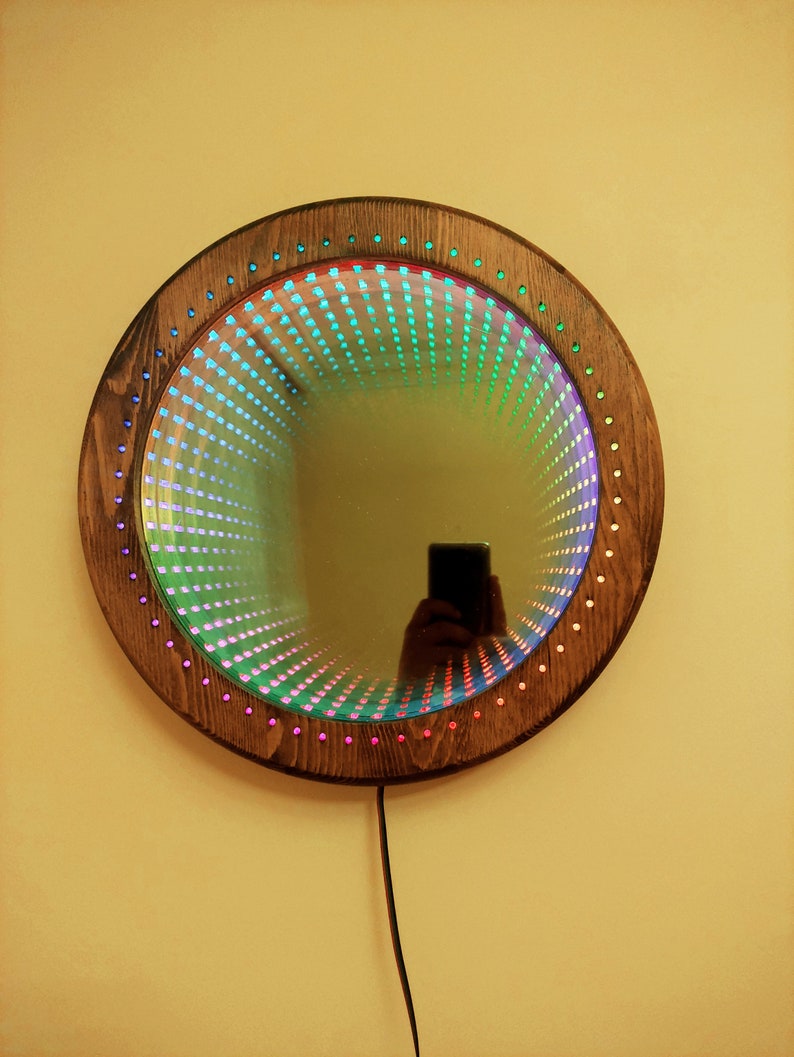 İnfinity Mirror Wall Decor İnfinity Effect LED Light Wall Etsy