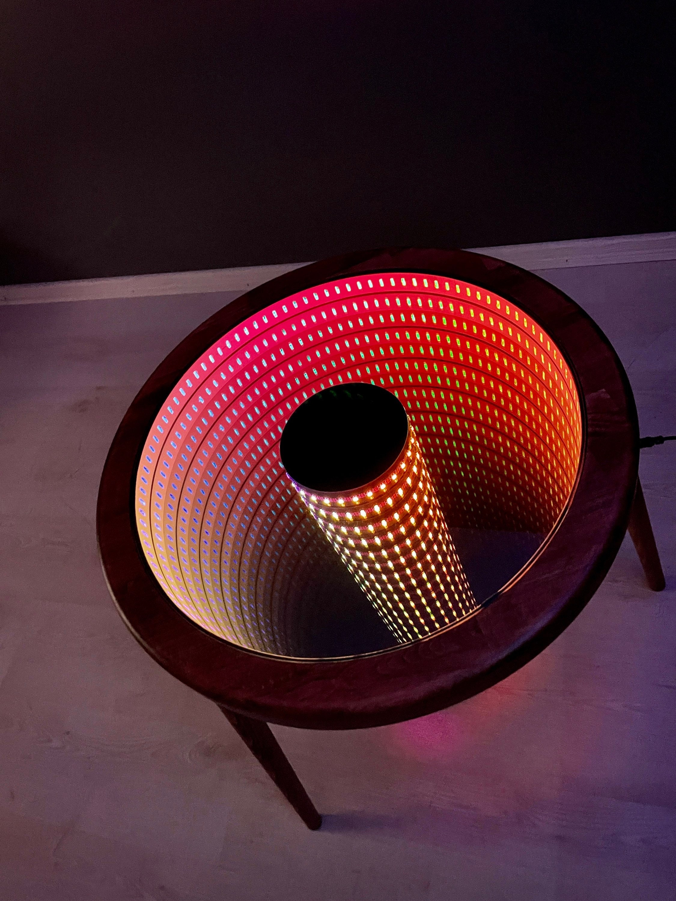 Infinity Mirror Coffee Table, Infinity Effect, Wooden Coffee Table, Color  Changing, Infinity Light, Led Light Decor, RGB Led Light Table 