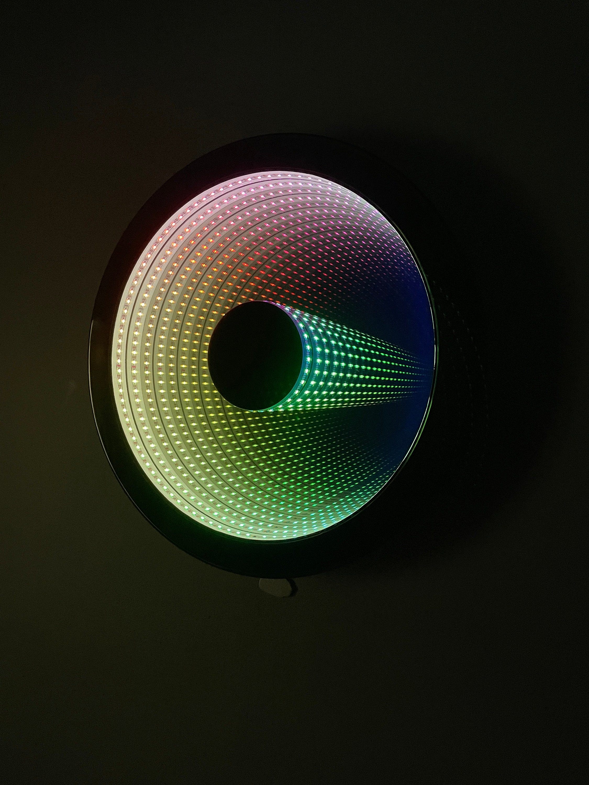 Wanddecoratie oneindigheidsspiegel, aangepaste kerstcadeau, led-muurdecoratie, nieuwjaarscadeau, lichte muurkunst, portaalspiegel, neonspiegel, eindeloze spiegel