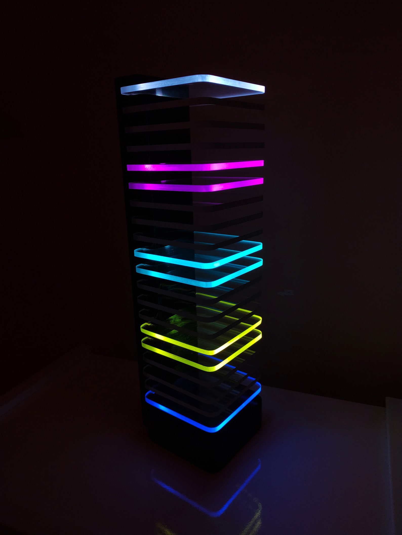 Led light decor Desk Lamp gaming decor led light Argb RGB Etsy