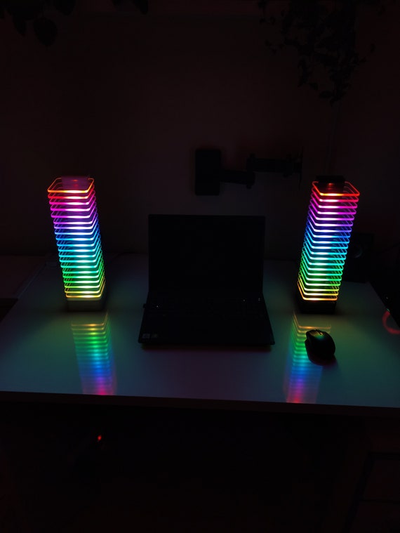Minimalist Led Light Tower 2x Tower, Gaming Decor Led Light, Argb , RGB  Light Decor, Music Sync, Living Room LED Decor, Gaming Setup 