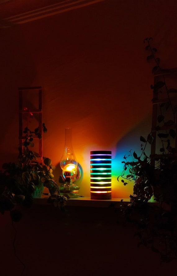 Minimalista Led Light Decor Lampada decorativa in legno - Etsy Italia