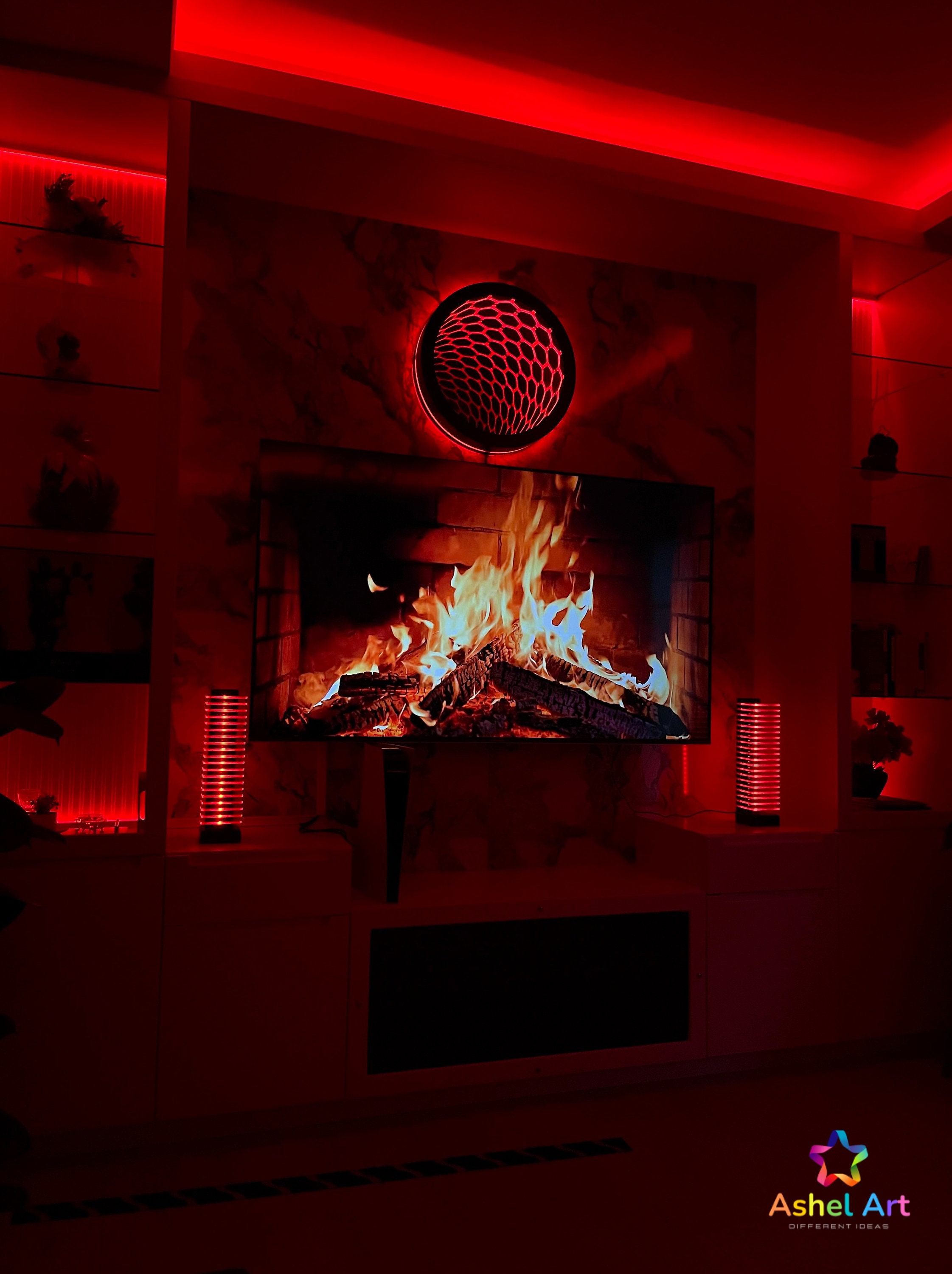 美しい室内装飾、RGB LEDライトランプ、音に反応する、アンビエント