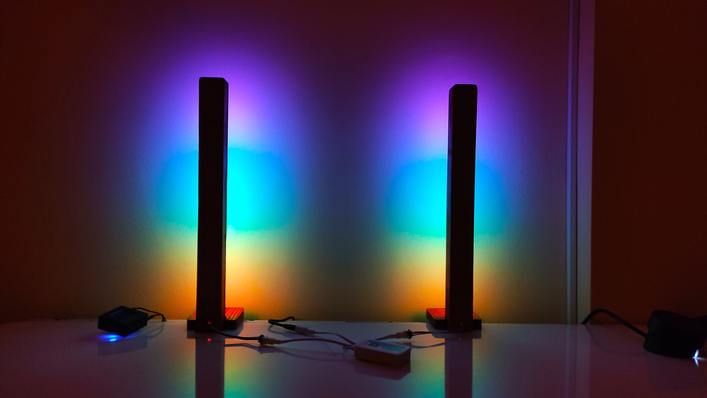 Minimalist Led Table Lamp 2x Lamps Gaming Pc Music Sync Etsy UK