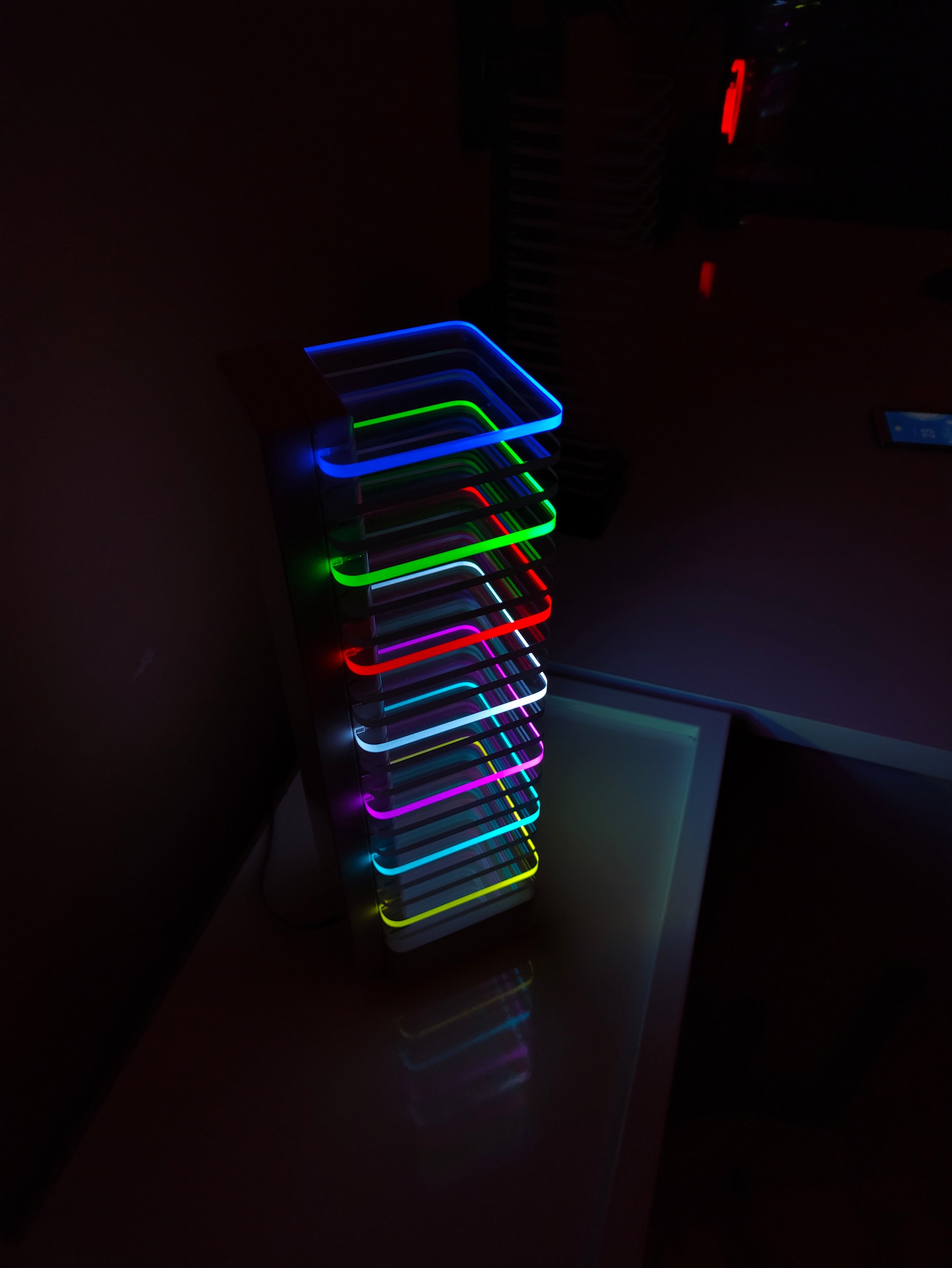 Led light decor Desk Lamp gaming decor led light Argb RGB Etsy