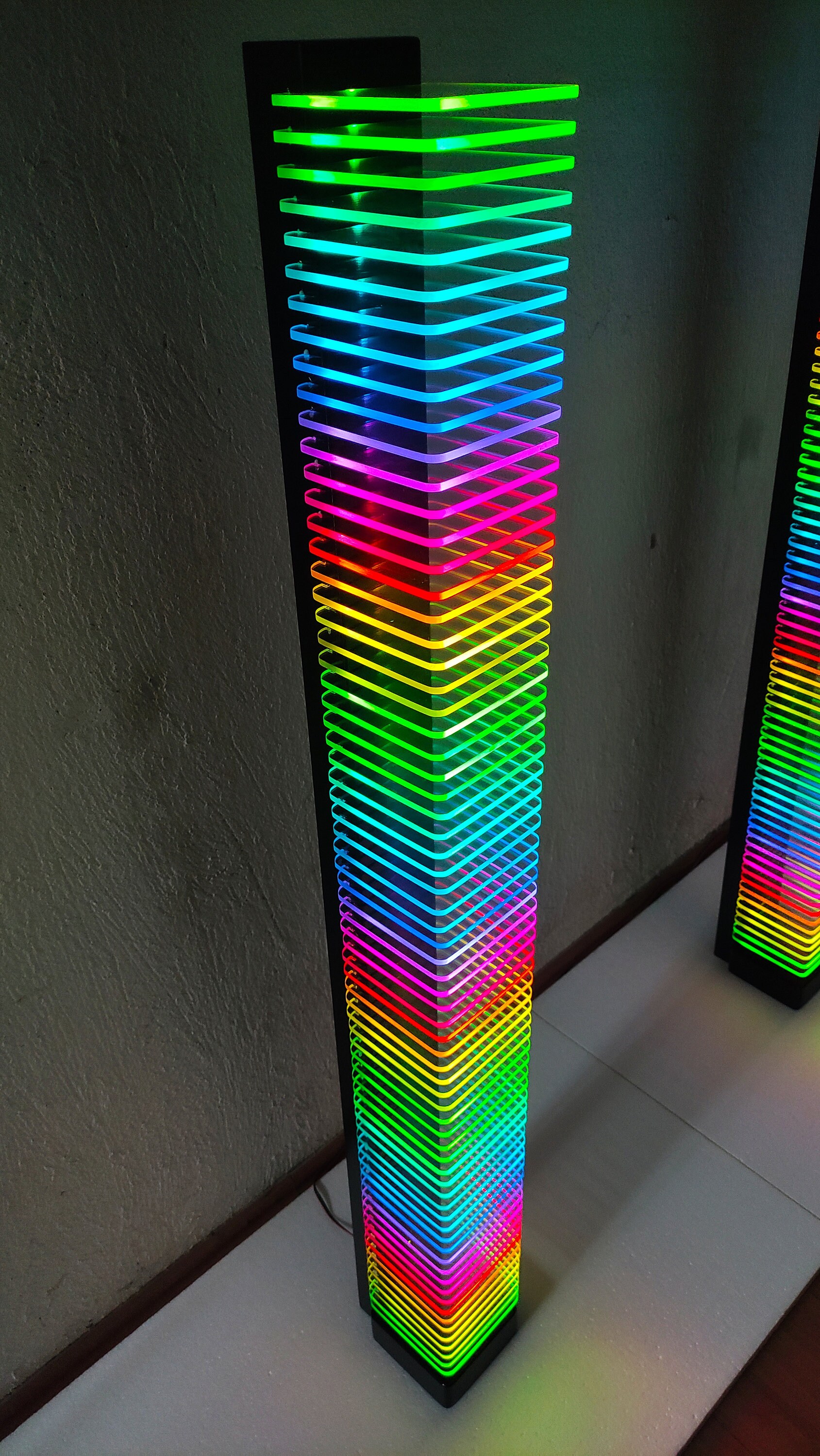 RGB Led Light Tower 2xlamps ARGB Led Floor Lamp Corner Etsy Canada
