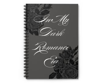 Dark Romance Spiral Notebook, Gothic Journal, Lined Pages