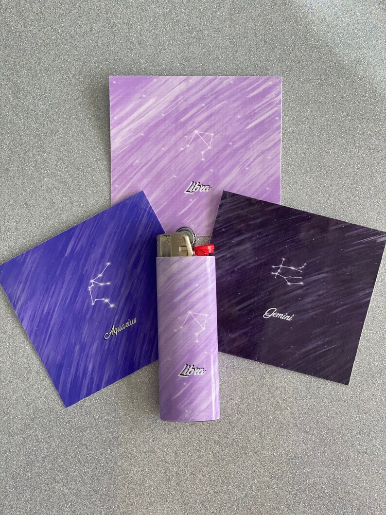 Zodiac Lighter Wraps Astrology Lighters Zodiac Sign Etsy