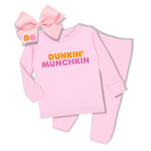 Dunkin’ Munchkin Lounge Set & Optional Hair Bows