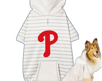 Phillies Pet Hoodie + Sweatshirts voor huisdieren van 0-150 lbs met optionele personalisatie en glitter