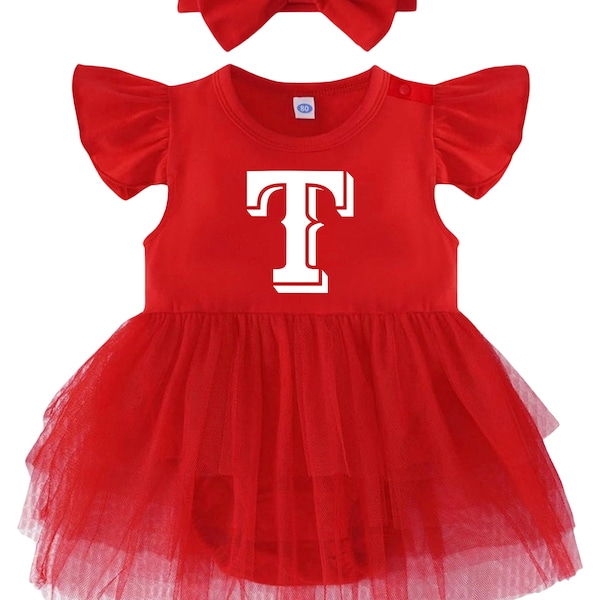 Rangers Tutu Dress and Headband or Bow Outfit for Girls and Baby Up to 7 years