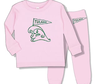 Tulane Pajama Set for Baby and Kids