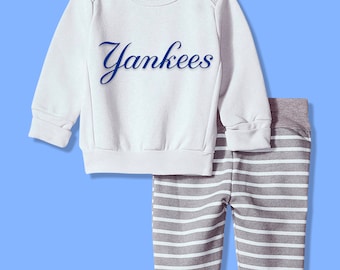 Yankees Baby and Toddler Sweatshirt Jogger Set for Newborn to 5 years