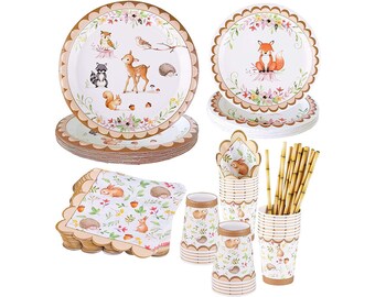 baby girl shower plates and napkins