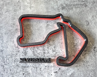 Silverstone F1 Track Wall Art | 2025 Grand Prix Circuit, 3D Printed