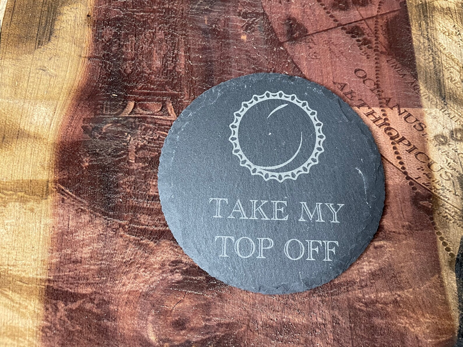 Slate Coasters/ Set of 4 / Beer Coasters / Funny Coasters / Fathers Day