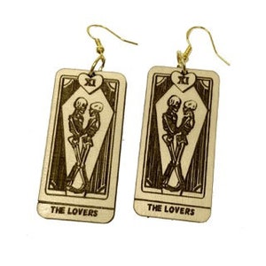 The Lovers Tarot Card Earrings