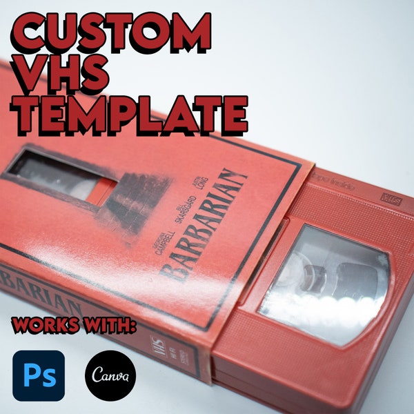 VHS Slipcase Template | Photoshop and Canva Compatible