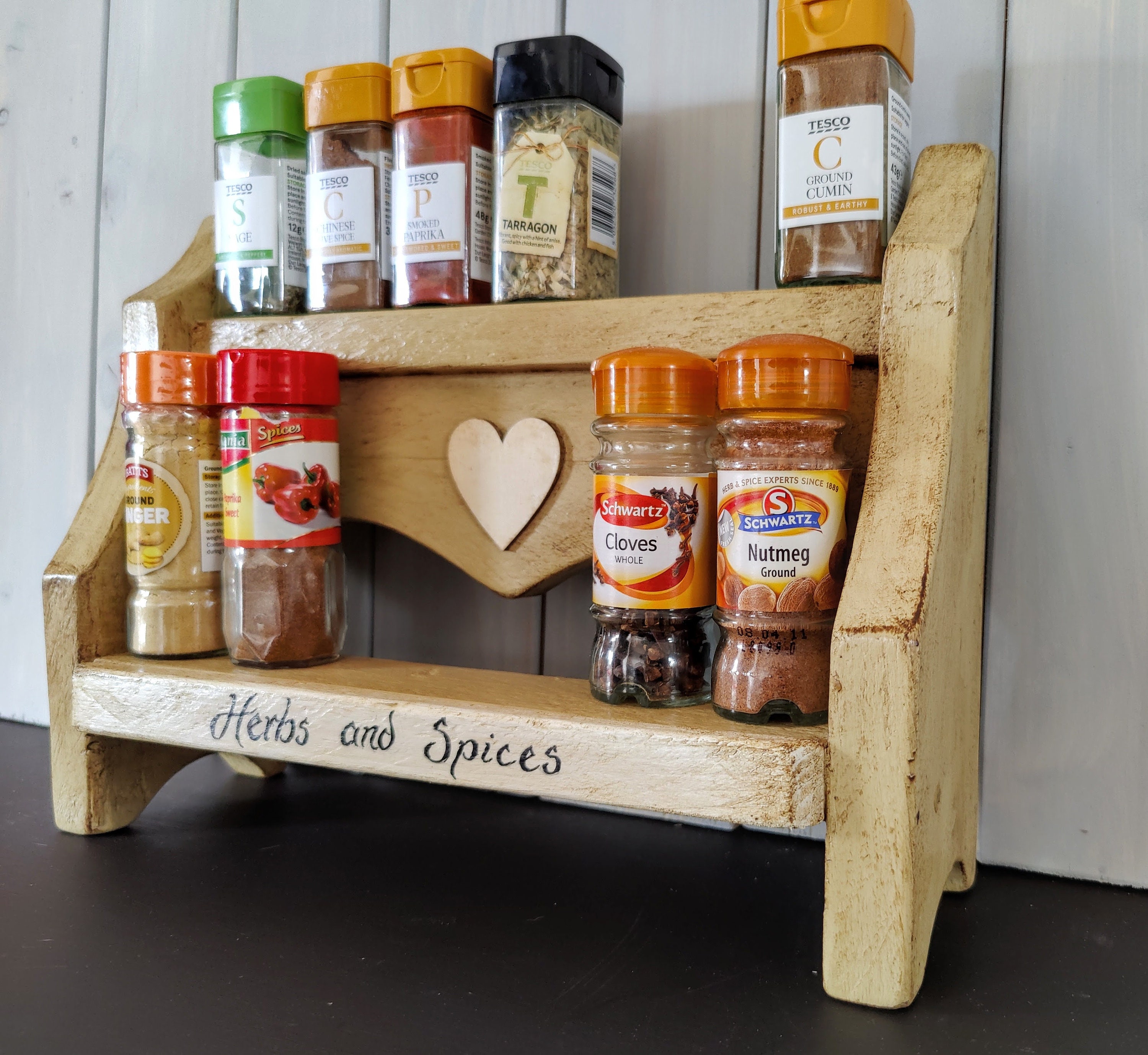 Worktop Free Standing Spice Rack Etsy