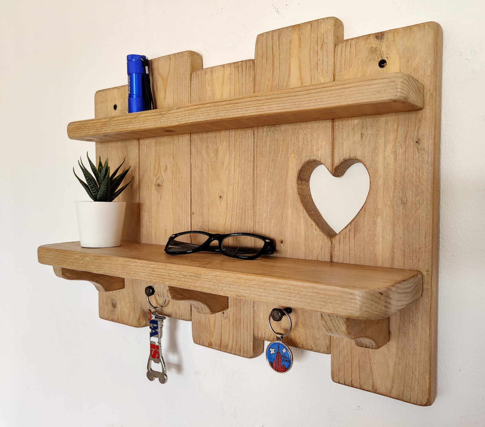 Key Holder and Shelf from Reclaimed Wood 500mm Etsy
