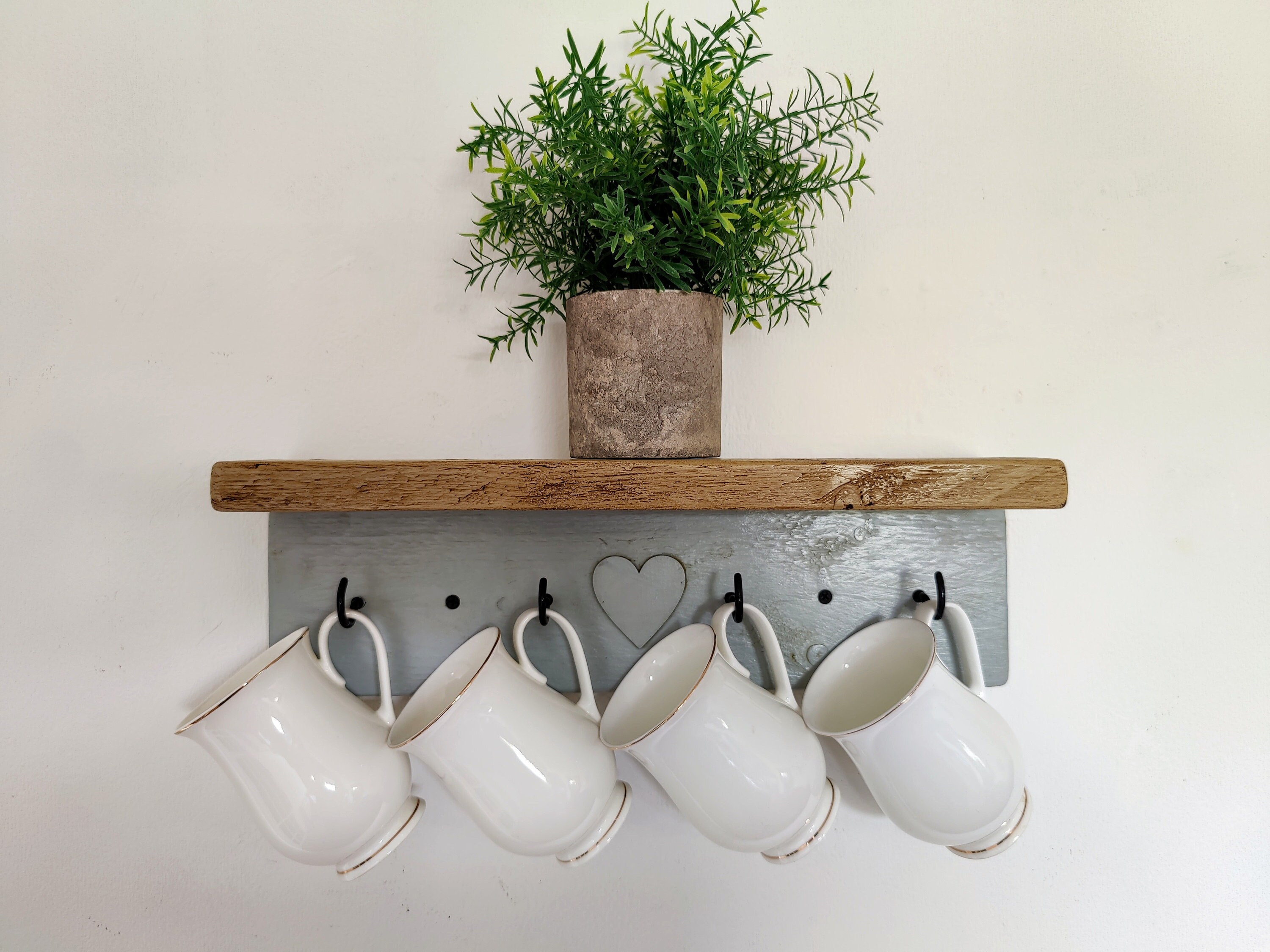 Cup Holder Shelf Two Tone 400mm Colour Options Etsy UK