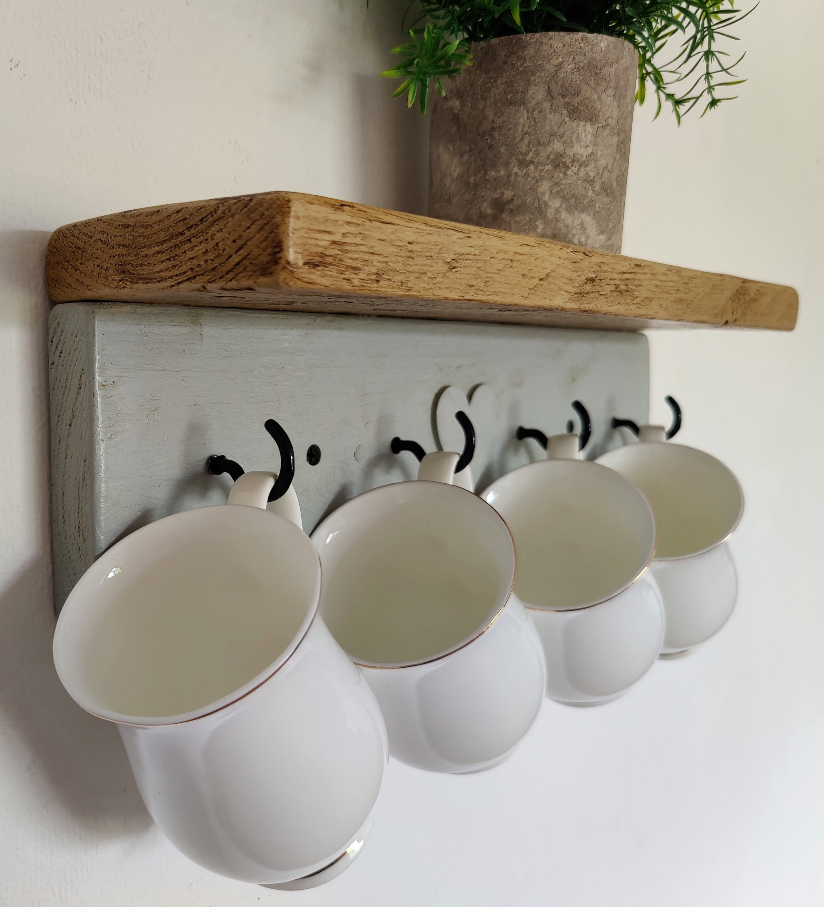 Cup Holder Shelf Two Tone 400mm Colour Options Etsy UK