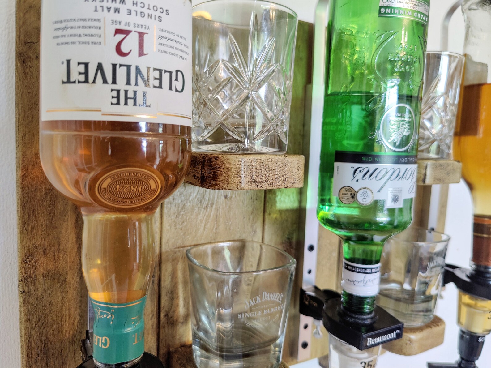 Wall Mounted Triple Optic Drinks Rack Old Oak Etsy