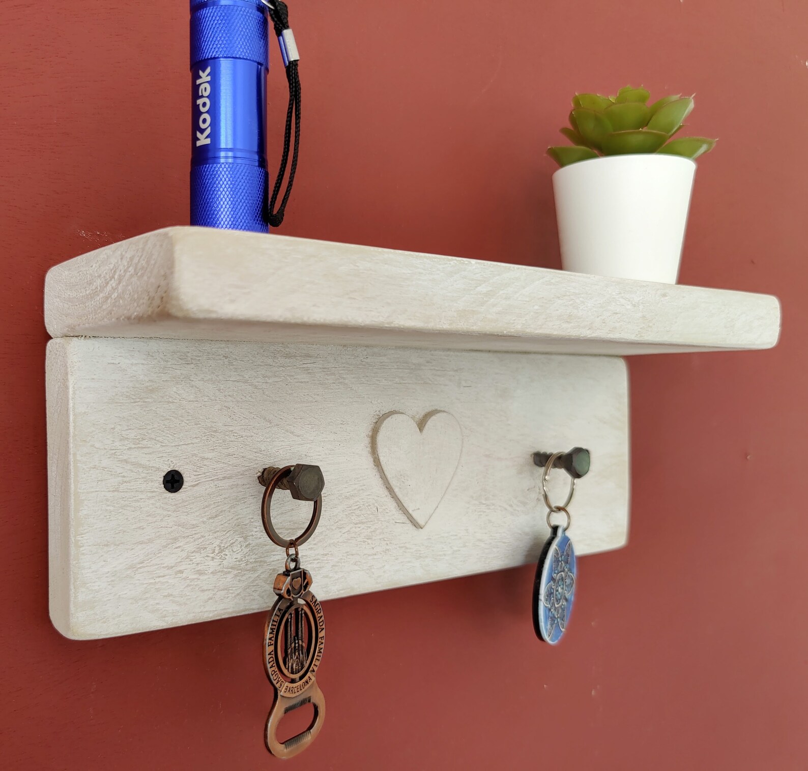 Floating Shelf Key Holder for Hallway / Entranceway / Kitchen Etsy UK
