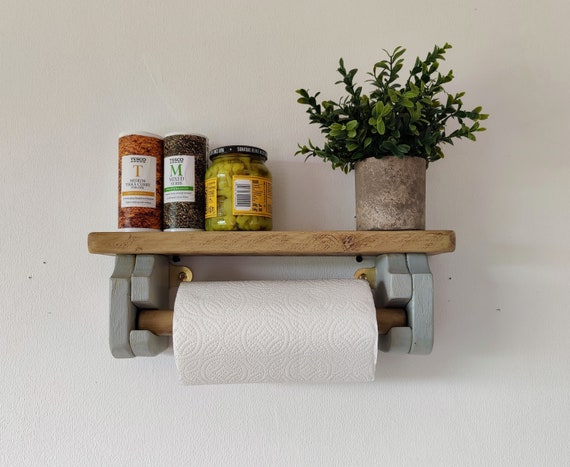 Kitchen Roll Holder Wall Hanging Two Tone Colour Options | Etsy
