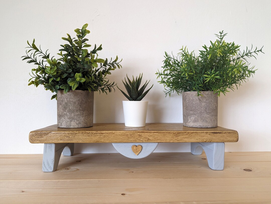 Two Tone Raised Display Shelf / Counter Top Shelf / Table Centre Piece
