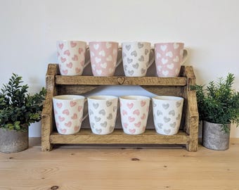 Free Standing Mug Holder - Antique Pine - (0107)