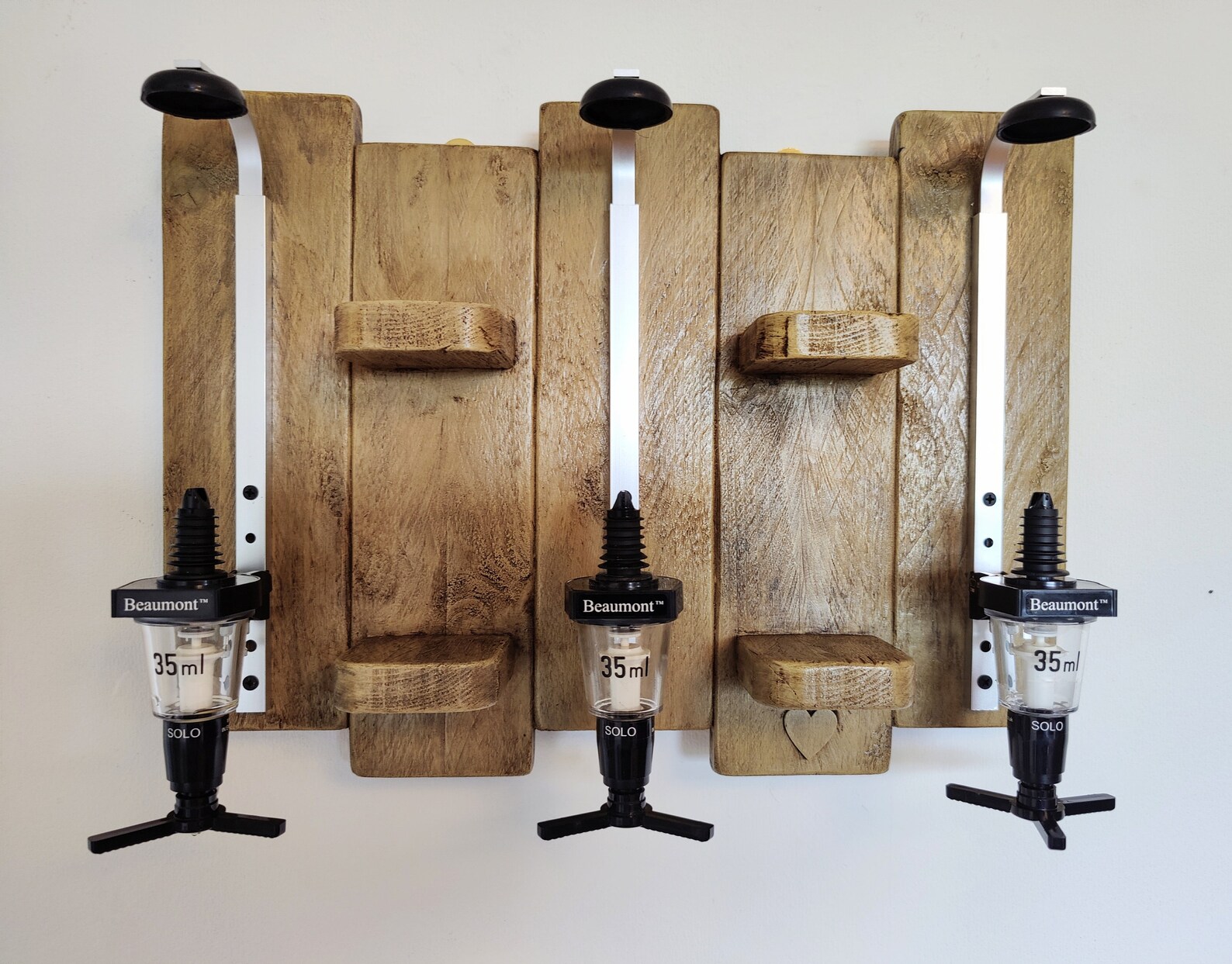 Wall Mounted Triple Optic Drinks Rack Old Oak Etsy