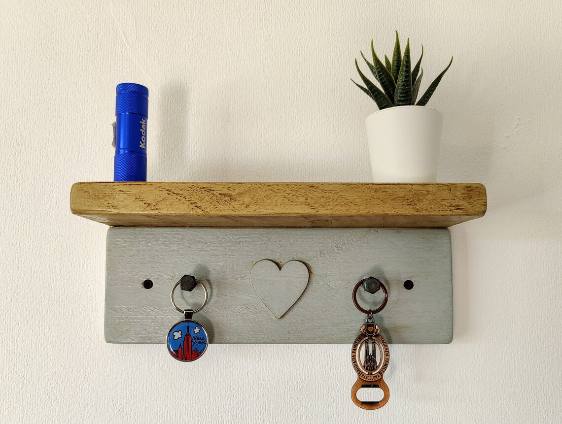Floating Shelf Key Holder for Hallway / Entranceway / Kitchen Etsy