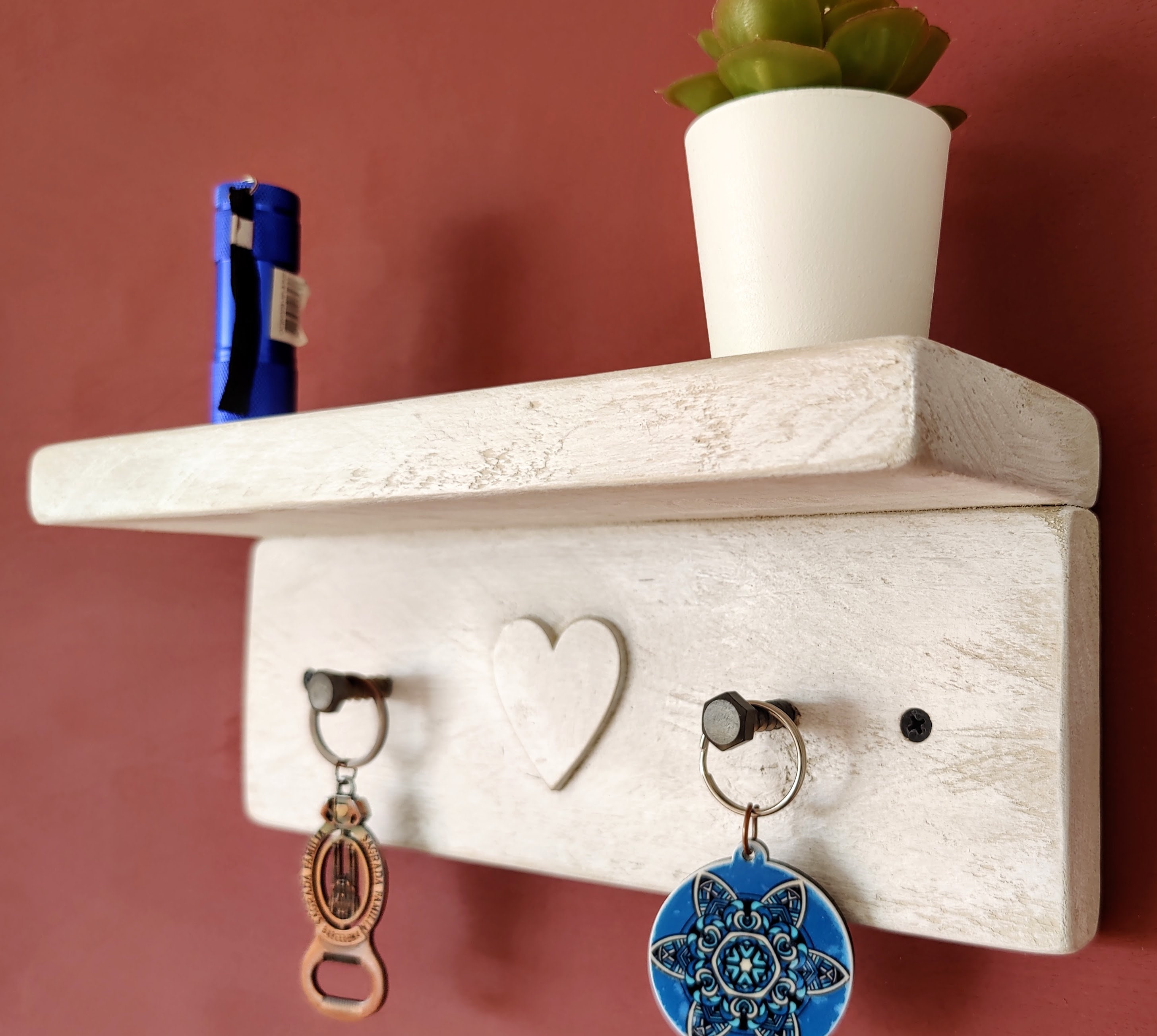 Floating Shelf Key Holder for Hallway / Entranceway / Kitchen Etsy UK