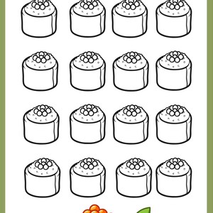 Sushi Mini Saving Set Savings Challenge Cash Budgeting Instant Download Digital