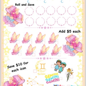 Gemini Savings Challenge Cash Budgeting Low INCOME Instant Download Digital