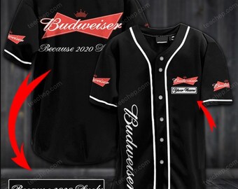 budweiser baseball jersey