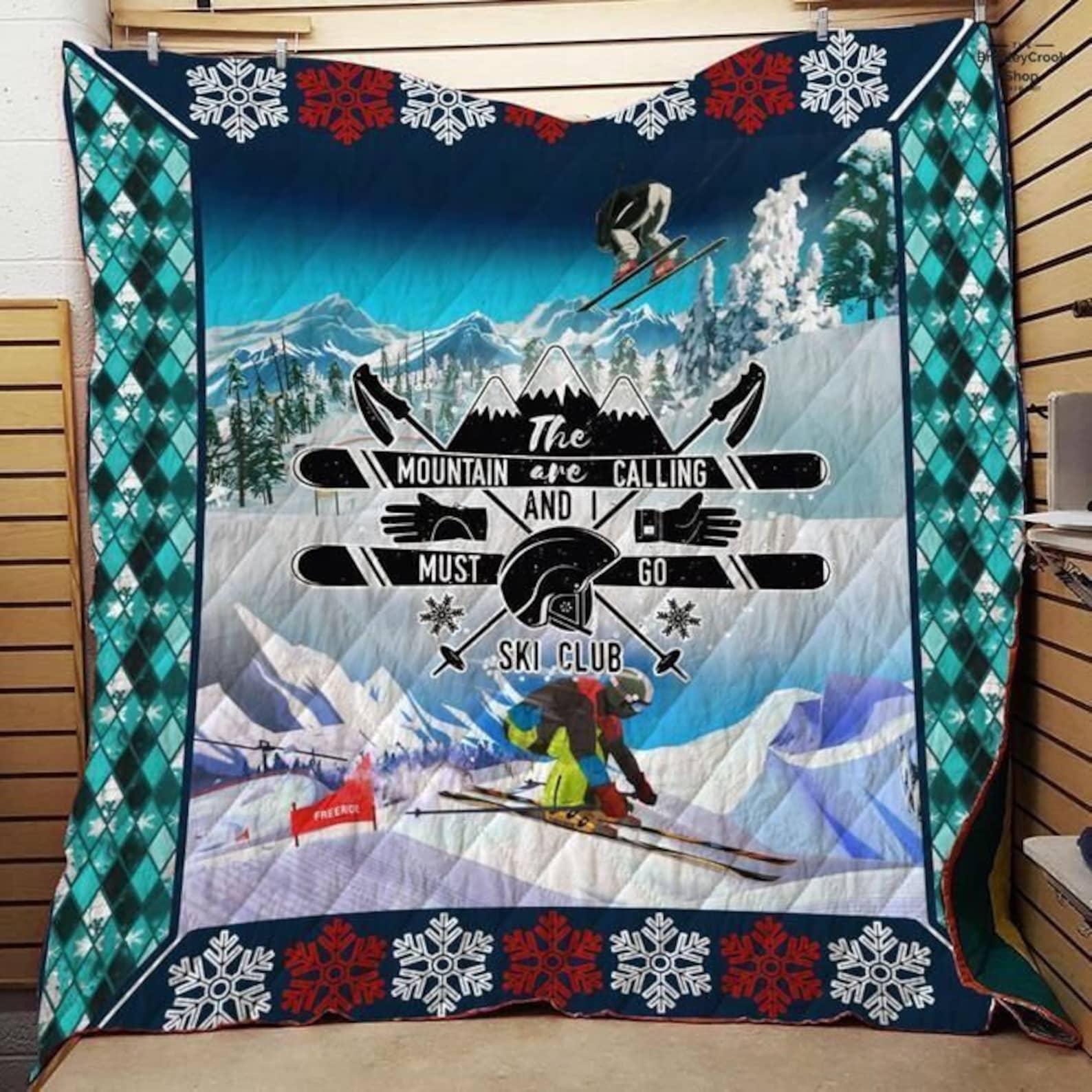 Skiing Ver 1 Sport Quilt Blanket Bedding Family Gift For Fans Etsy