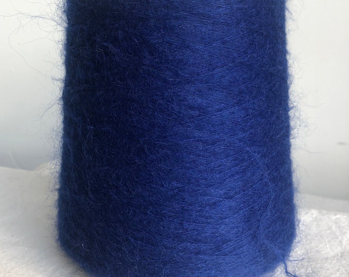 Superkid Mohair Italian Yarn on Cone, Royal Blue, Ilaria 'aurora 100