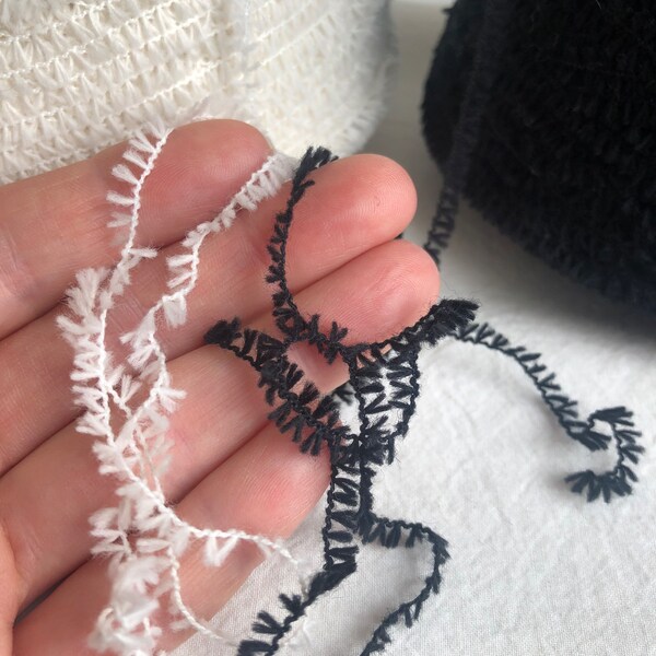 Black Eyelash Yarn Etsy