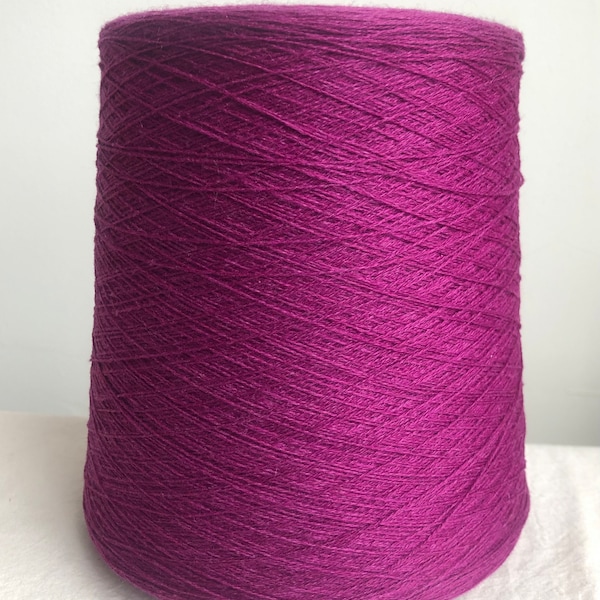 100% Cashmere, 2/28 NM, Cariaggi soft luxurious Italian yarn on cone, high quality machine or hand knitting, magenta pink purple 'tulip'