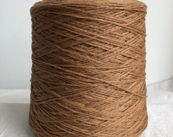 100% Cashmere Cariaggi luxurious  Italian yarn on cone, super soft & light, machine or hand knitting, fawn brown chainette