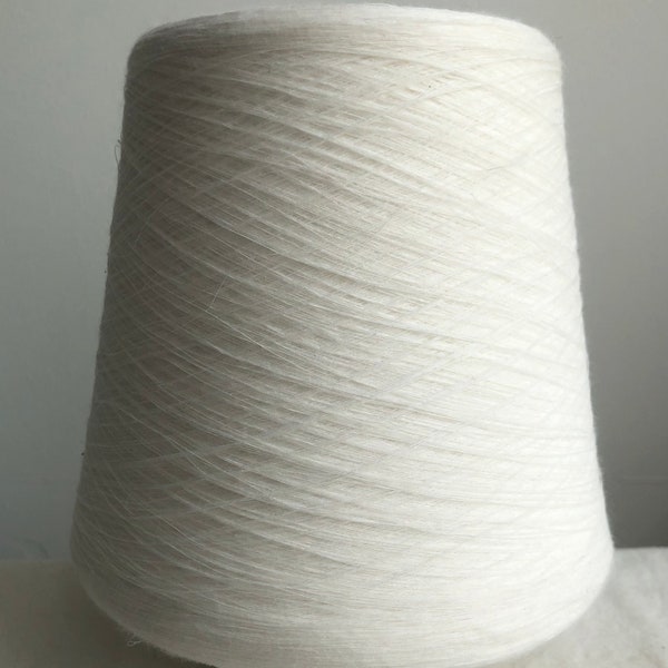 100% Cotton, very fine Single ply 1/68 yarn on cone for machine knitting or weaving, unbalanced, bias yarn, Sold on 25 gram cones