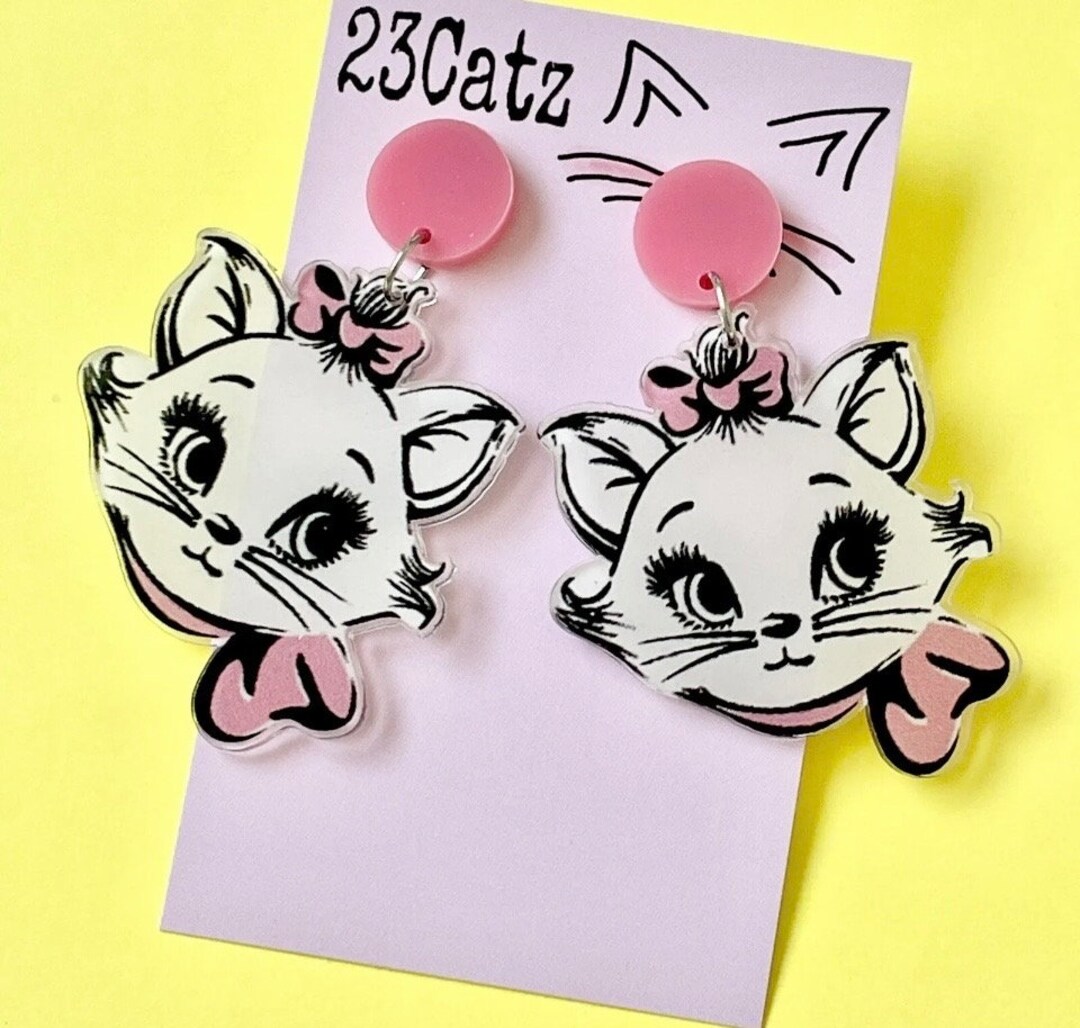 Cute Cat Earrings Teacher Earrings Gift Idea Story Time Etsy