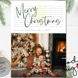 Luke 2 Weihnachts-Fotokarte - Digitale Kopie oder Drucke