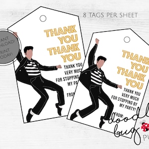 Elvis - Etiqueta de bolsa de agradecimiento - Descarga instantánea