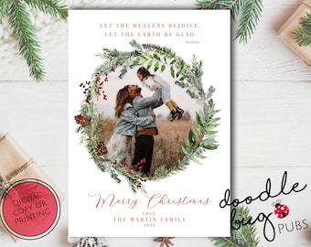 Psalm 96:11 Christmas Photo Card - Digital or Prints