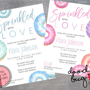 Sprinkled with Love Baby Shower Invitation - Digital or Printing