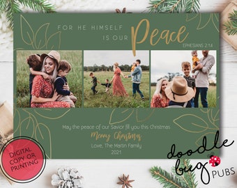 Ephesians 2:14 Christmas Photo Card - Digital or Prints